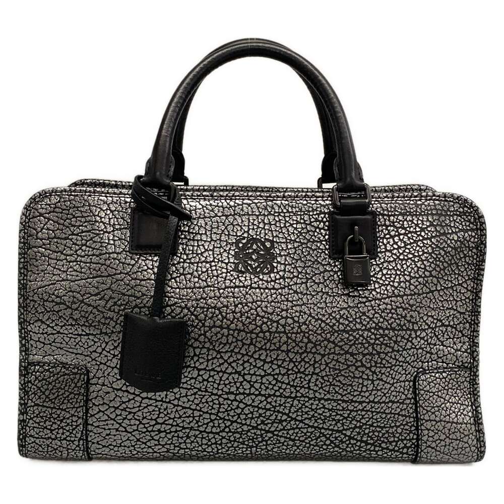 Loewe Amazona 36 Handbag Silver Black